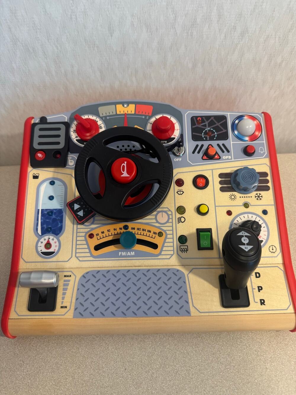 TOP BRIGHT Busy Board Fire Fighter Montessori Toddler Activity Sensory Toy New